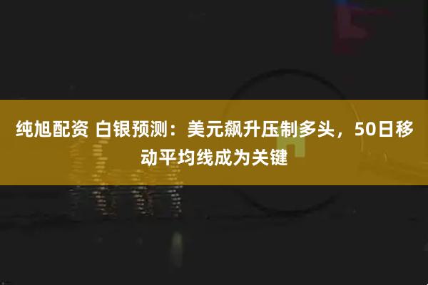 纯旭配资 白银预测：美元飙升压制多头，50日移动平均线成为关键
